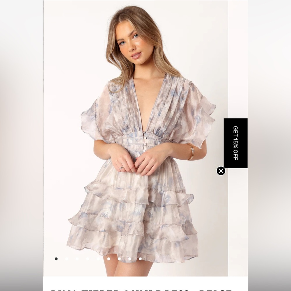 NWT Petal and Pup Rina tiered mini dress